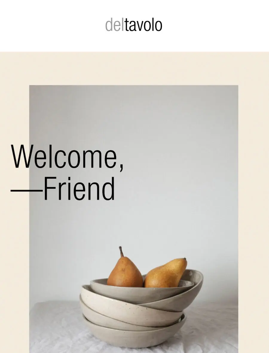 Minimalist welcome